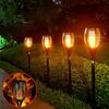 1/2/4pcs 12LED Solar Flame Light Outdoor Torches Landscape Lamp For Outdoor Courtyard Garden Yard Halloween Decorations