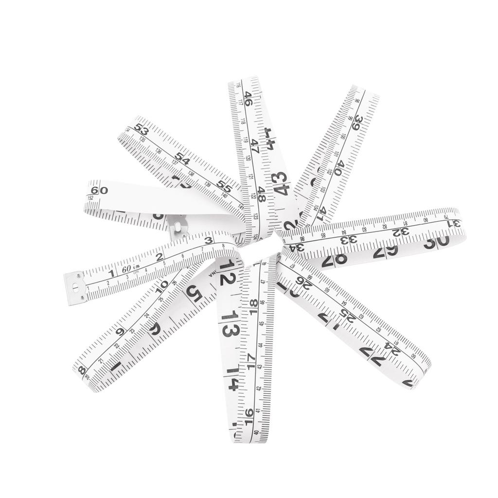 1520mm 60 Inch Flexible Soft Tape Measure Triple Color White Black Sewing Tailoring Measurement Ruler
