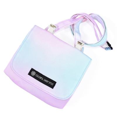 COLORFUL CANDY STYLE Portable Pocket Type Girls Clip Pocket Pouch Large Elementary School Aurora Color NN603710 [Large Type] Pocket/Attached