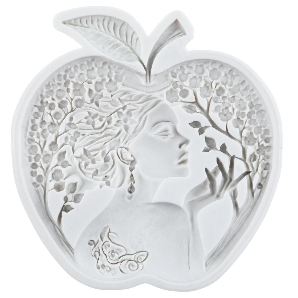 Goddess Silicone Mold Lady Avatar Apple Girl Queen Fondant Molds Cake Decorating Tools Theme Cake Dessert Decorated Chocolate Candy Mold