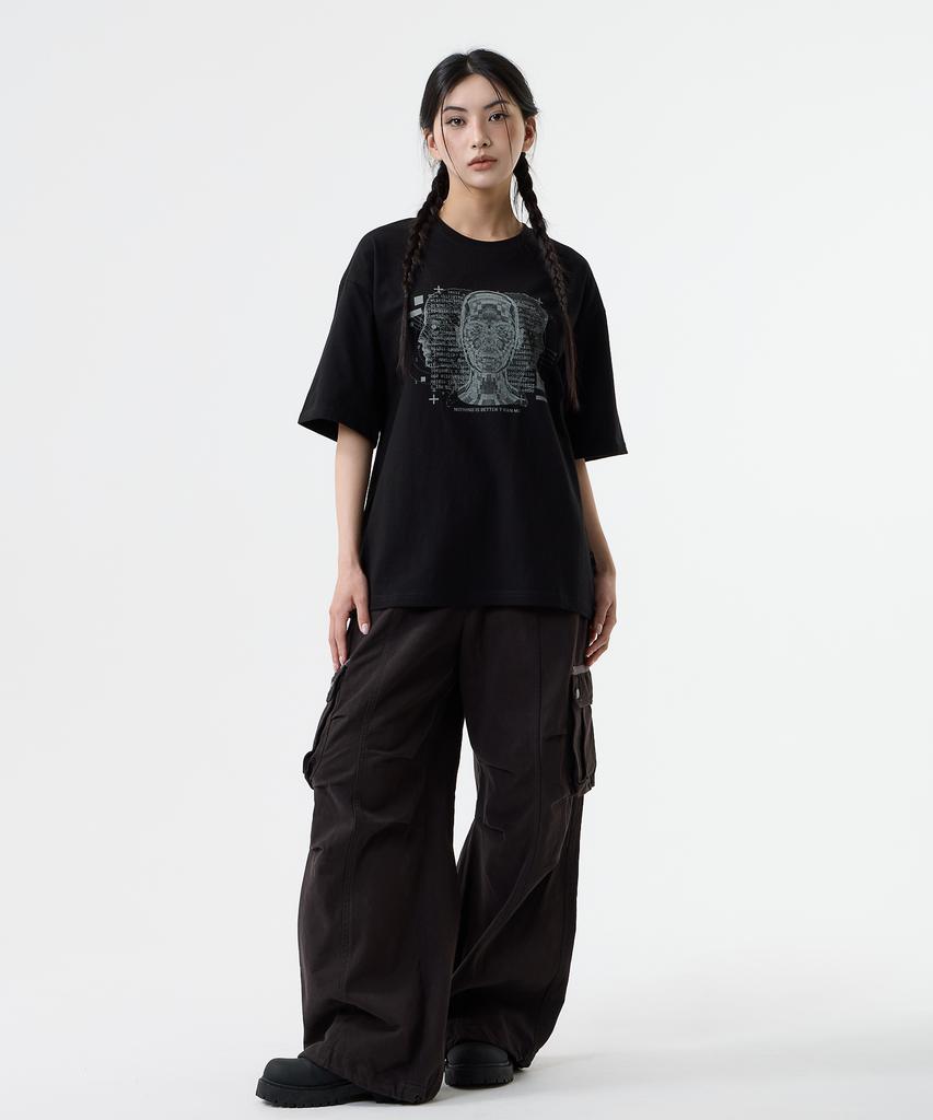 Nasttingijeubeleoldaenmi Digital Human Tee_Black