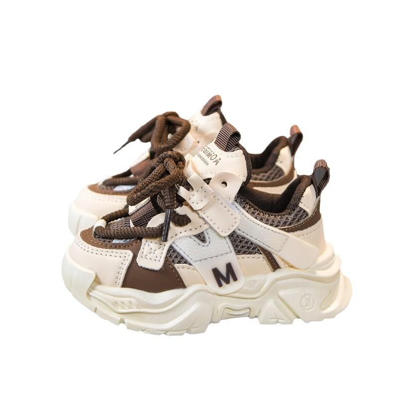 Spring Autumn Kids Mesh Breathable Running Shoes Boys Girls Soft Sole Dad Sneakers Lightweight Athletic Footwear