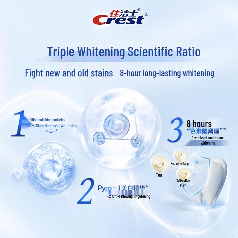 Crest Dual-Color Whitening Toothpaste (Snow Cherry + White Peach)