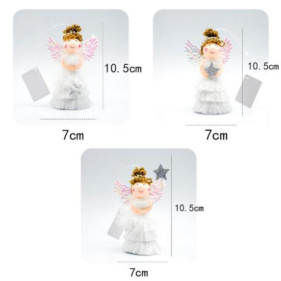 Christmas Tassel Skirt Angel Girl Doll Pendant Creative Xmas Hanging Decorations