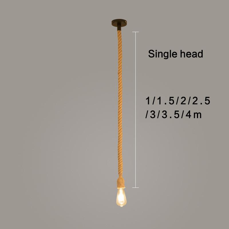 

Винтажные подвесные светильники из пеньковой веревки в стиле ретро, ​​лофт, промышленный подвесной светильник для гостиной, столовой, кухни, лампа Эдисона, домашний светильник 0.5M