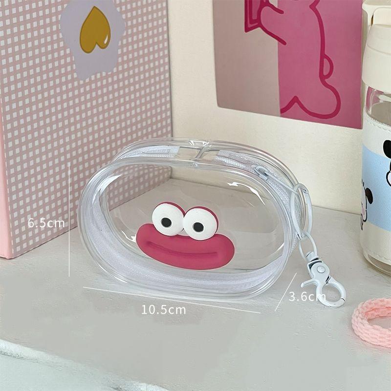 Funny Sausage Mouth Doll Storage Bags for Women Bag Pendant Transparent PU Mini Storage Bag Multifunctional Organization Gifts