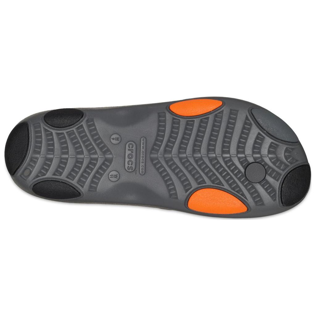 Crocs lightweight and comfortable commuting versatile flip-flops unisex dark grey