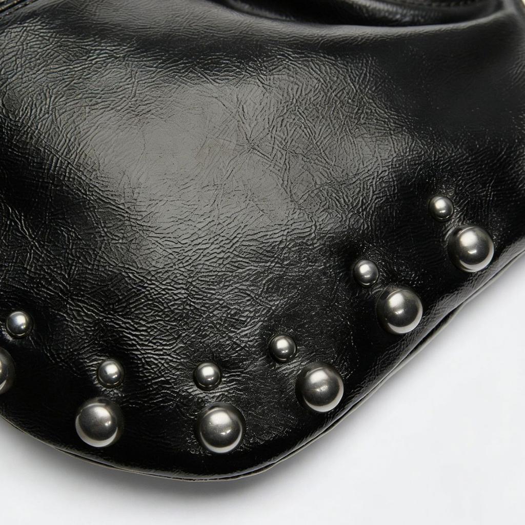 Luxury Studded Handbag with High-end Feel, Light Luxury Rivet Crossbody Bag, Fashionable and Versatile Single Shoulder Underarm Women's Bag