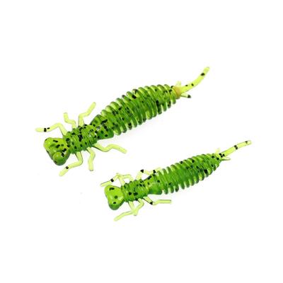 Bimoo 20PCS 10 Cores Isca de Pesca Larva Macia Libélula Ninfa para Baixo Truta Walleye Lúcio Salmão Perca Panfish Isca de Pesca