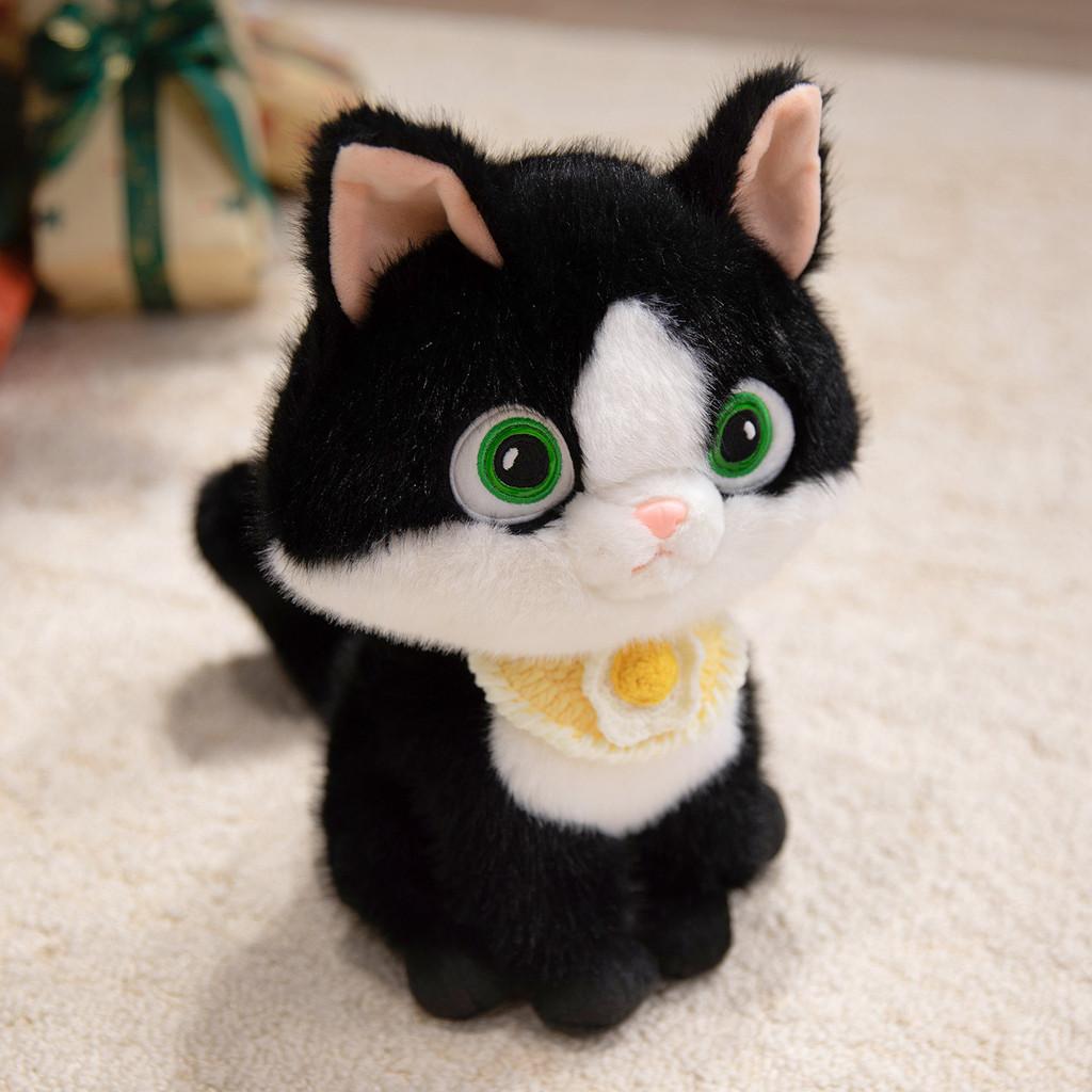 Devon Rex Bib Cat Animal Plush Toy Cartoon Stuffed Dolls Decoration Gift Kids