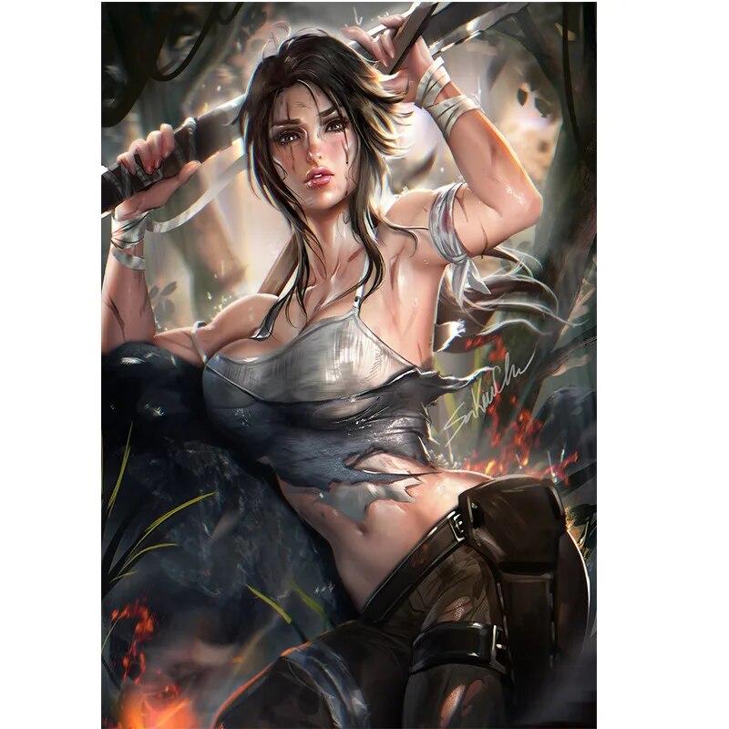 Gra z nadrukiem Genshin Impact Mona Lisa naga seksowna dziewczyna płótno artystyczne plakat salon sypialnia obraz ścienny do domu