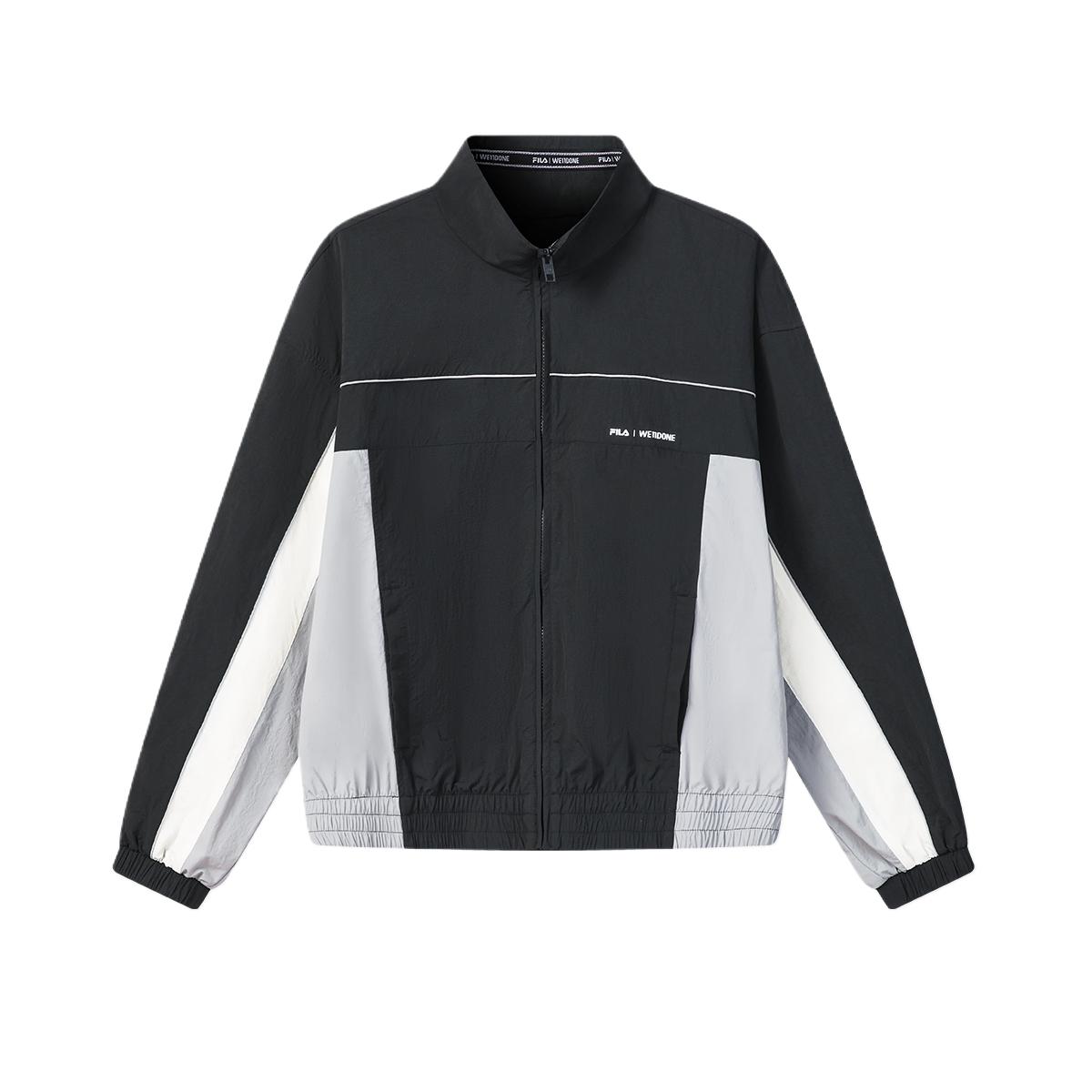 FILA Fleece Zip-Up Long Sleeve Jacket Men jackets F11U626703FBK M