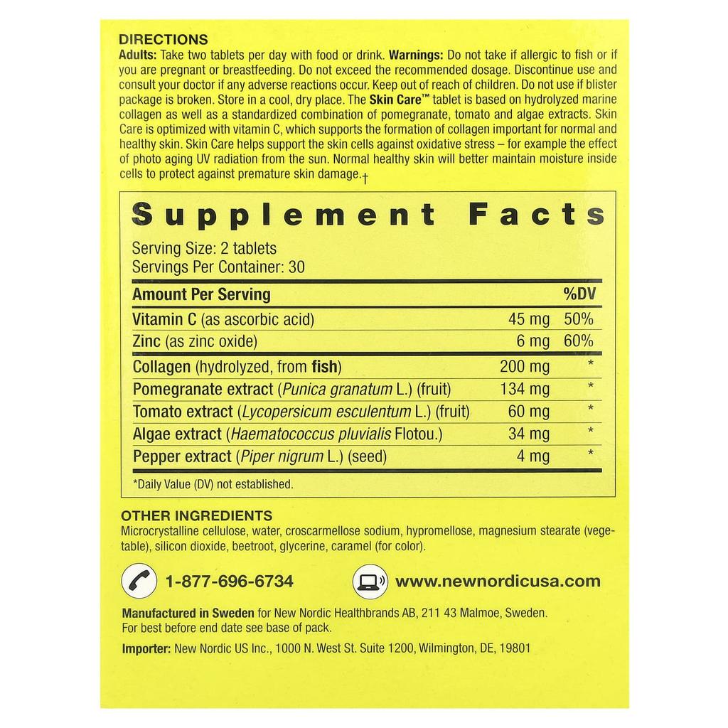 Skin Care, Collagen Filler, 60 Tablets