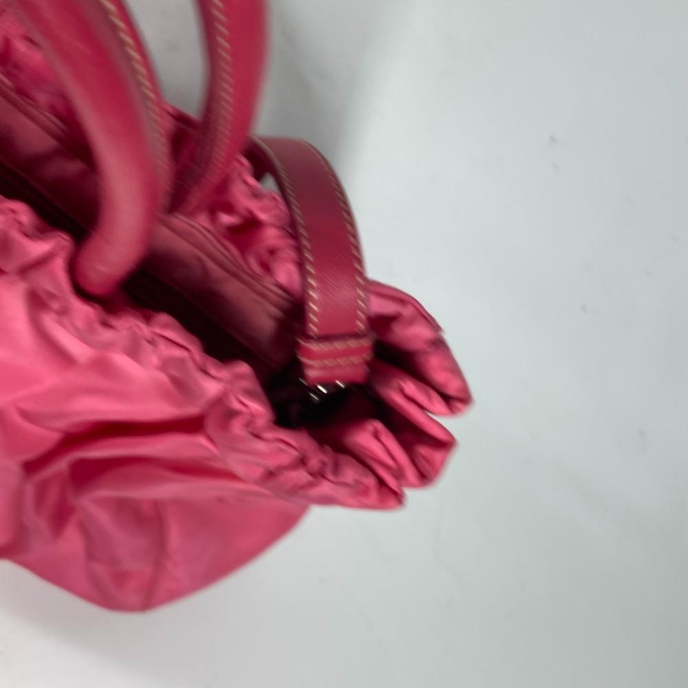 PRADA Shoulder Bag Bag Logo ribbon 2WAY bag Hand Bag Nylon pink