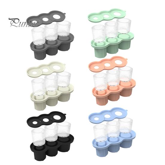 Beverage Ice Mold Silicone Cylinder Cube Tray for 20-40oz Tumbler Cup with Lid Hollow Shape Stackable Easy Release Juice Whiskey Cocktail Cubes Maker