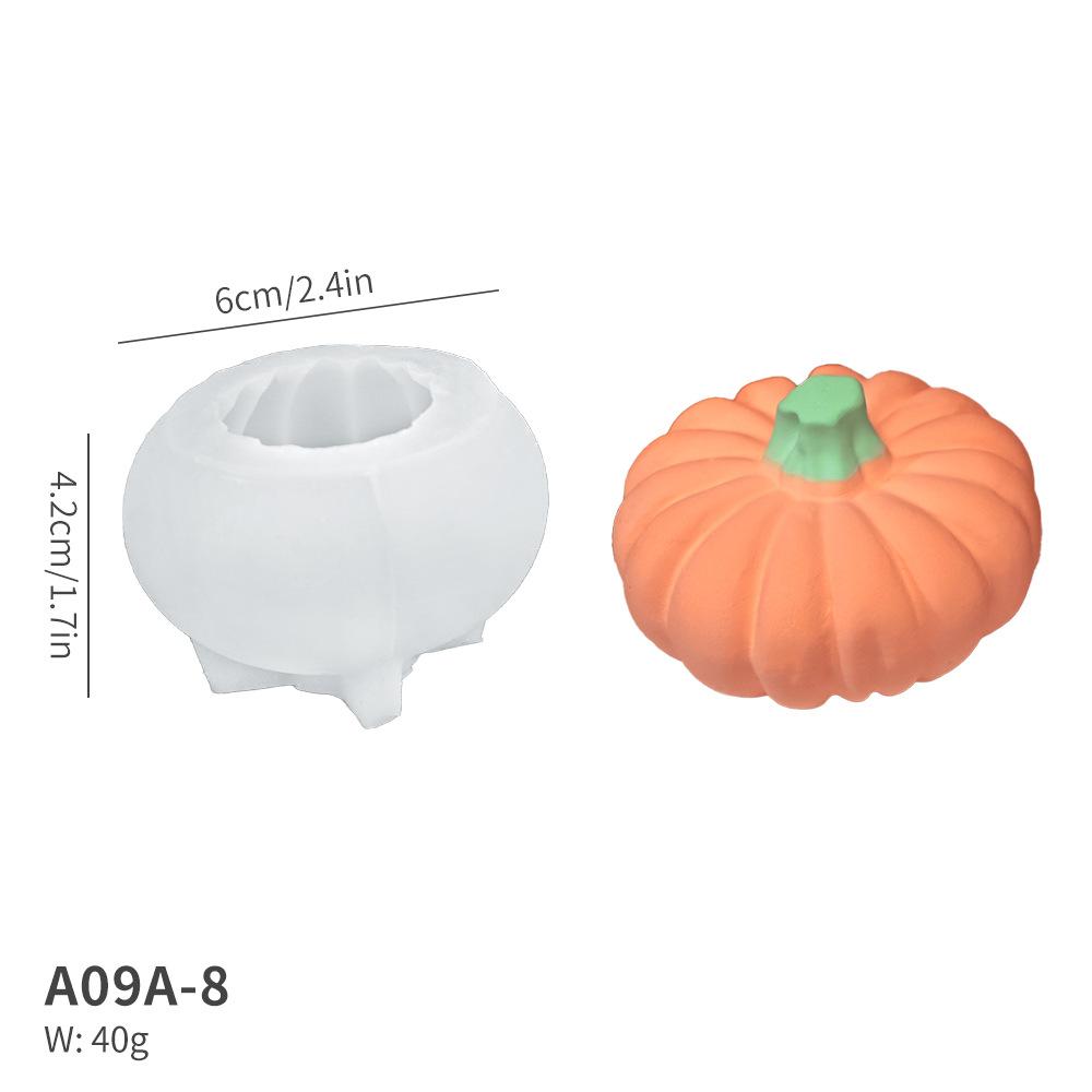 Halloween Pumpkin Silicone Mold Ghost Aromatherapy Candle Mold Used for Gypsum Ornaments Resin Dispensing Candles Making