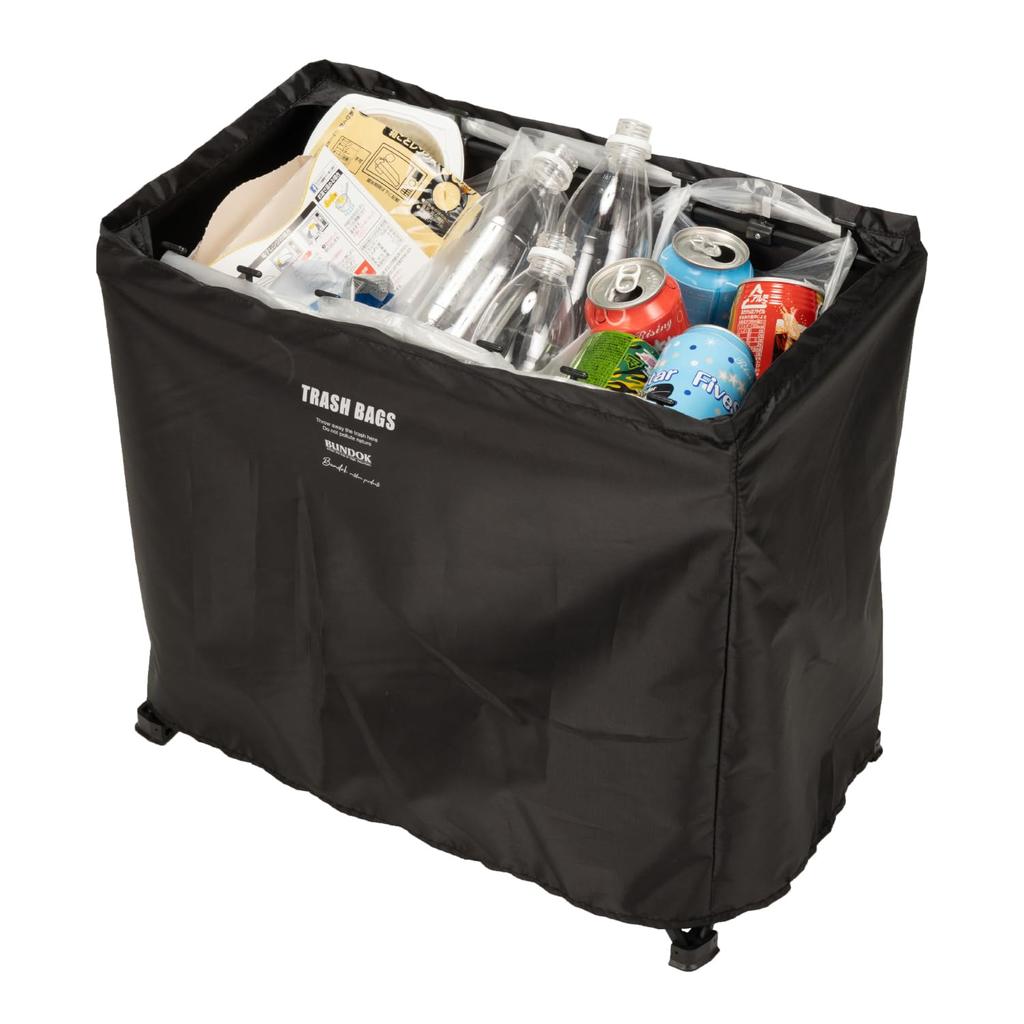 BUNDOK Folding Garbage Stand Foldable for Outdoor Camping and Sorting BD-926,