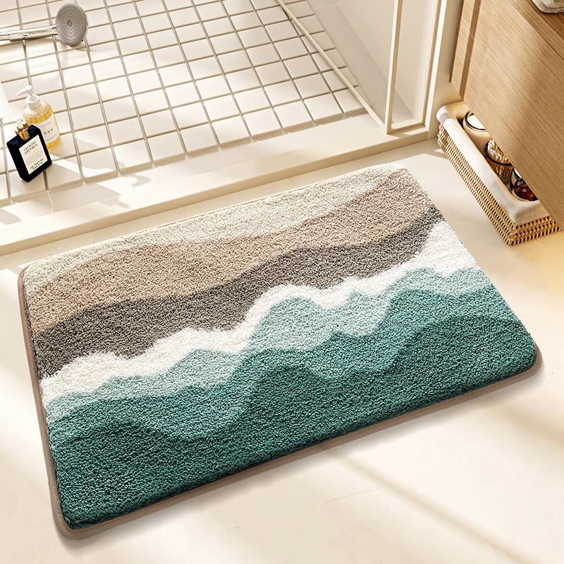 Rainbow Home Bathroom Mat, Super Absorbent, Non-Slip Quick-Dry Mat