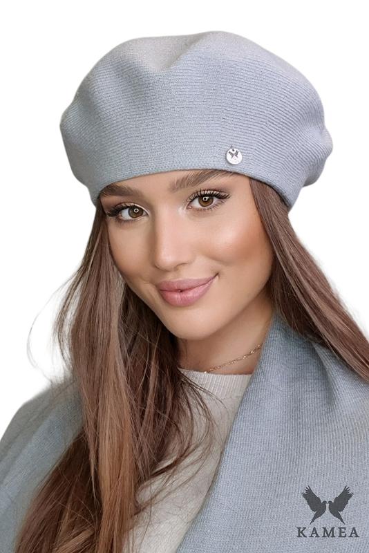 Afrah Plain Women' Beret Gray