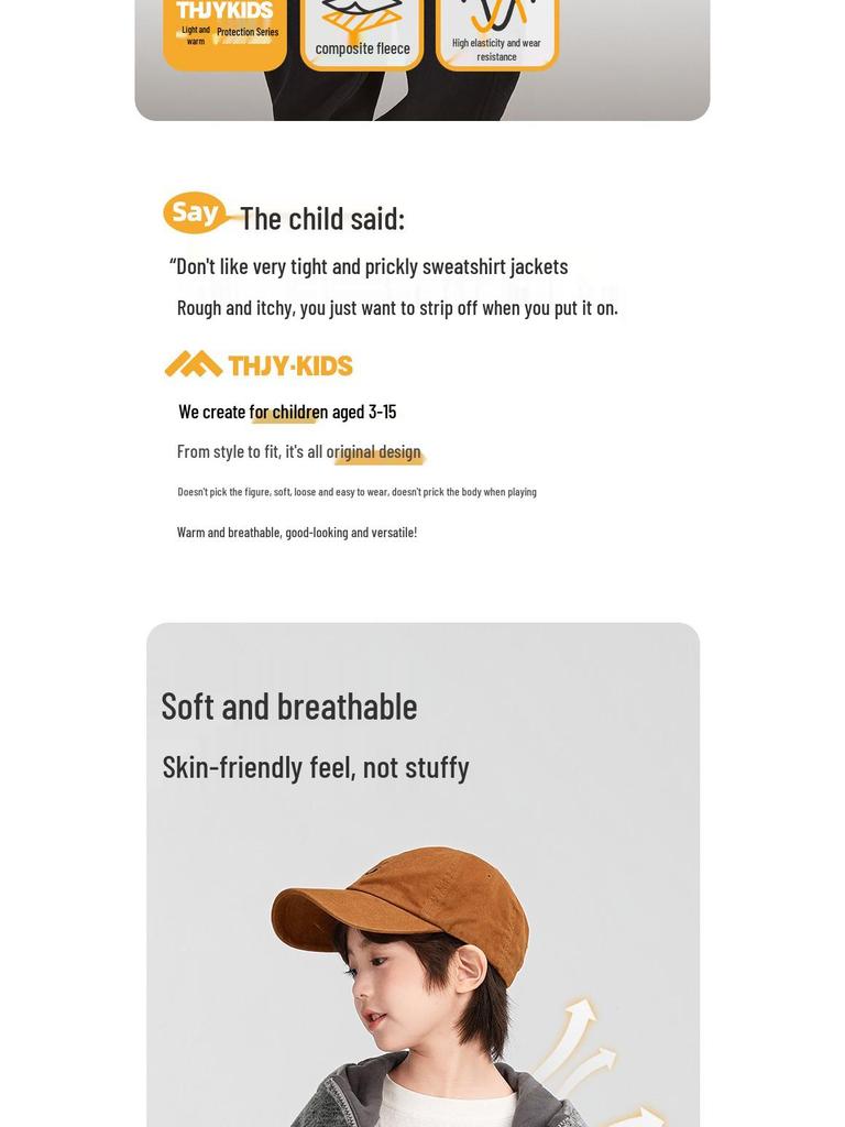 Fairy Tale Memory Boys' Fleece-Lined Hooded Jacket – Warm Winter Style 2025 for Mid-to-Large Children