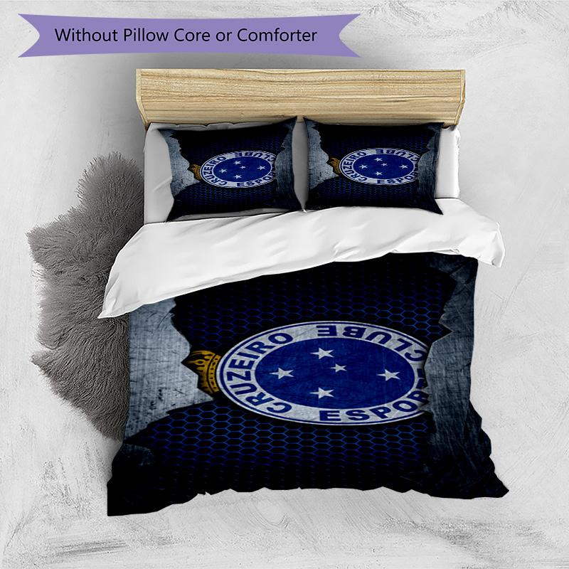Cruzeiro Esporte Clube Printed Pattern Duvet Cover Set – includes 1 duvet cover and 2 matching pillowcases Bedroom decor Christmas gifts