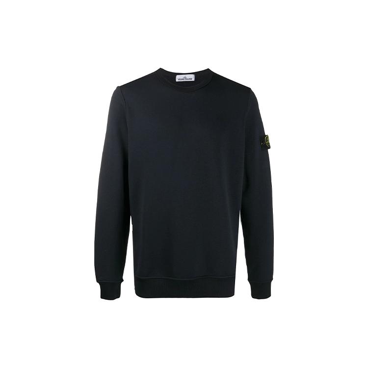 STONE ISLAND Sweatshirts Men's Black Crew Neck Moderate Heavyweight 731565247-V0029