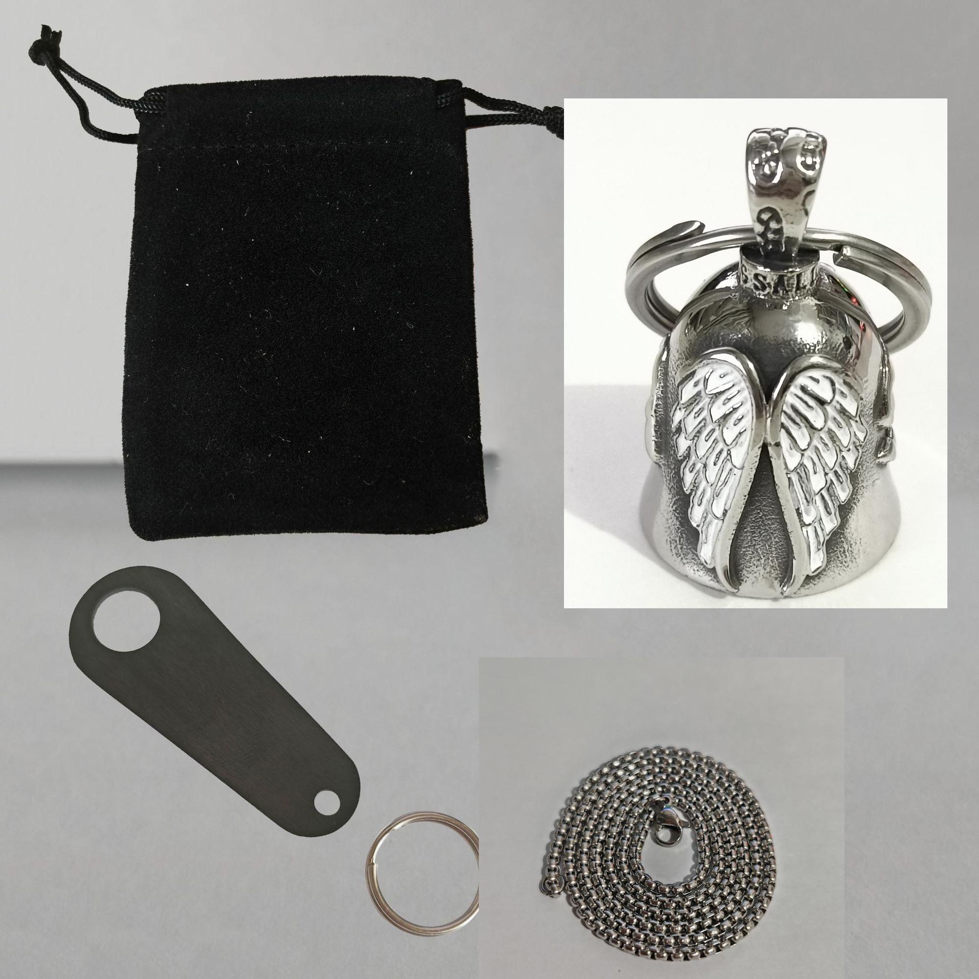 Retro Angel Wing Motorcycle Ornament Bells - European & American Style Lucky Charms