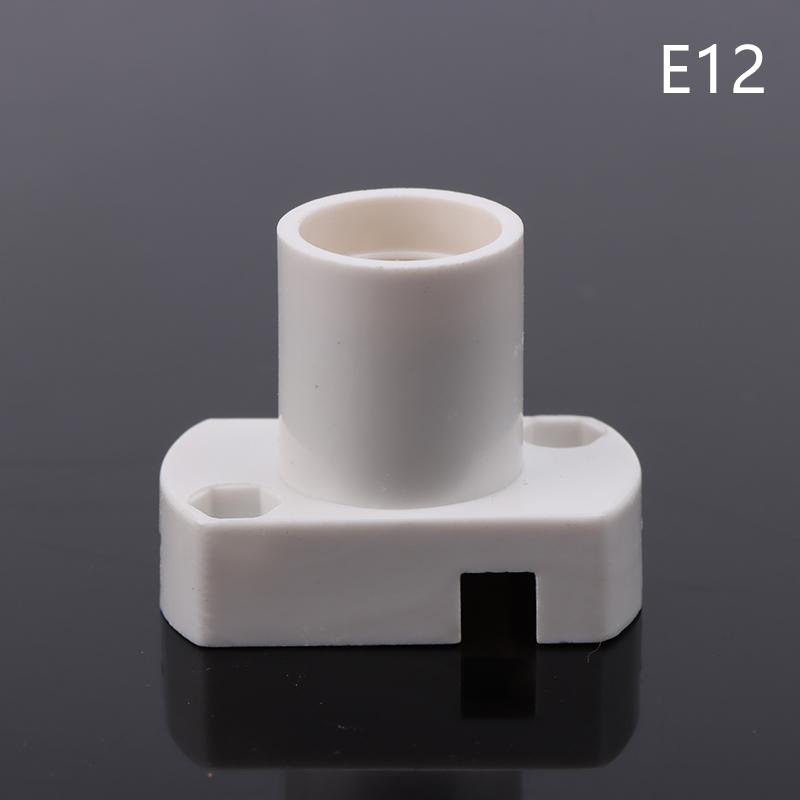 1 Pc White Mini Screw Lamp Base E12 E14 E17 Supporto Lamp Holder Light Bulb Socket Holder Adapter Lamp Fixing Base Accessories