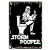 HD Tin Sign Funny Bathroom Humor Vintage Metal Wall Art Retro Toilet Decor Set
