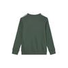 Adidas FW24 Striped Casual Fleece Thick Round Neck Long Sleeve Sweatshirt Women Sweatshirt Oxidized-Green White HM1930