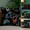 Bunte Graffiti Spiel Gamepad Kissenbezug Plüschstoff Weich Beidseitig bedruckt Sofa Warm Winter Zuhause Geschenk Kissenbezug