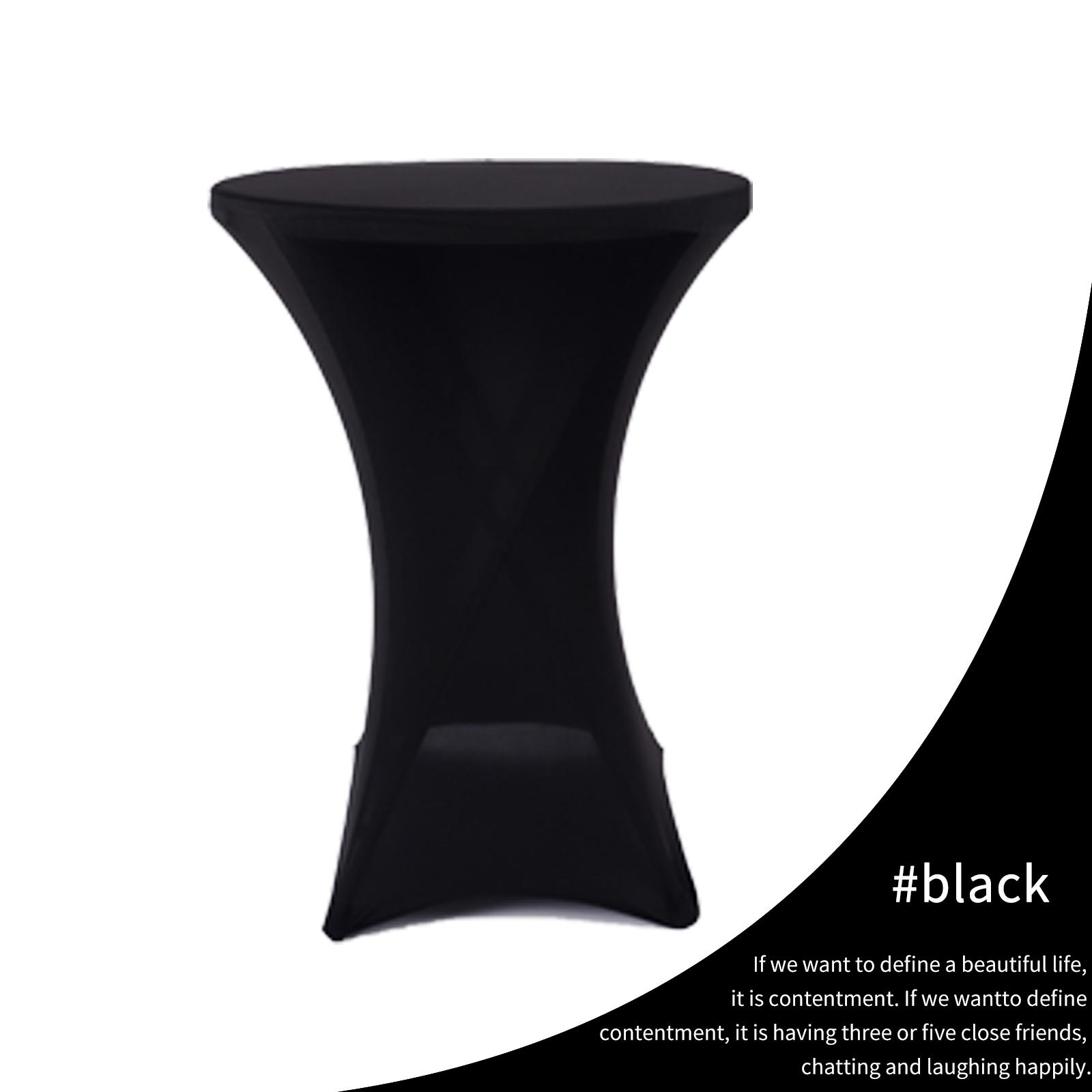 Luxury Banquet Polyester/Cotton Customizable Modern Knitted Party Tablecloth Elastic Table Cover for Bar Counter Hotel Banquet (Black,custom&60*110cm) чёрный