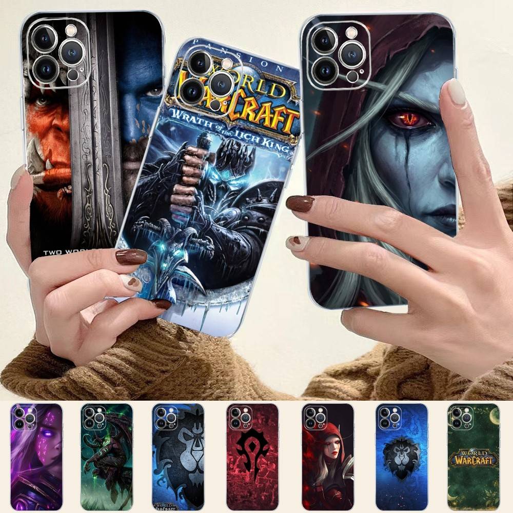 W-World Of W-Warcraft Game Retro Fit For IPhone 16 15 Promax Phone Case IPhone 14 11 12 High End 13 Pro Silicone