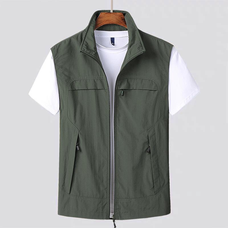 Gilet da uomo ad asciugatura rapida, per primavera e autunno, multiuso, sportivo, casual, di grandi dimensioni, per fotografia e attività all'aperto