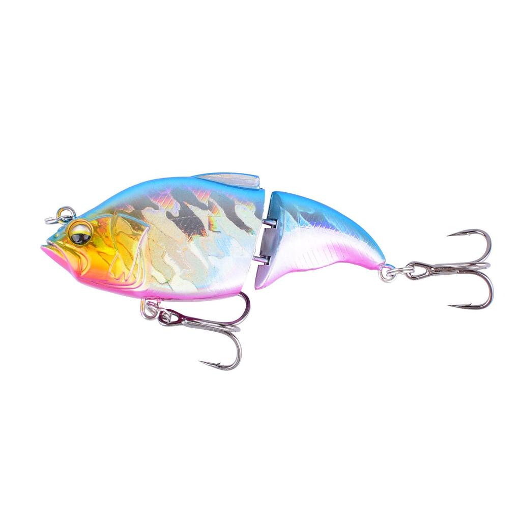 7.5cm/10g Two-Section Floating Minnow Lure: Multi-Section Bionic Bait for Long Cast Fishing.
