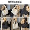 Folded cloud bag women's down cotton clothes bubble bag large capacity tote bag commuter messenger bag pleated bag