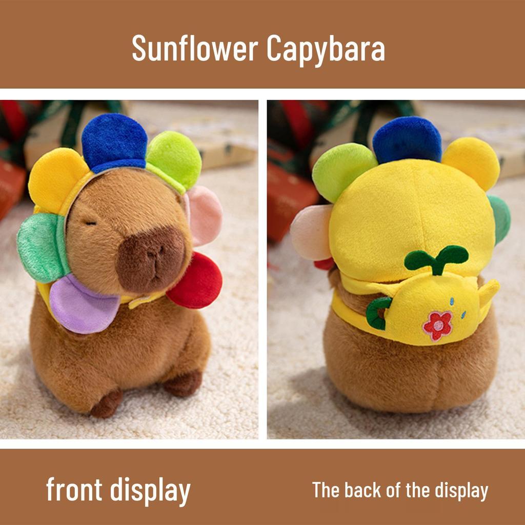 Capybara Plush Backpack & Cute Doll Hat - Small/Medium Sizes