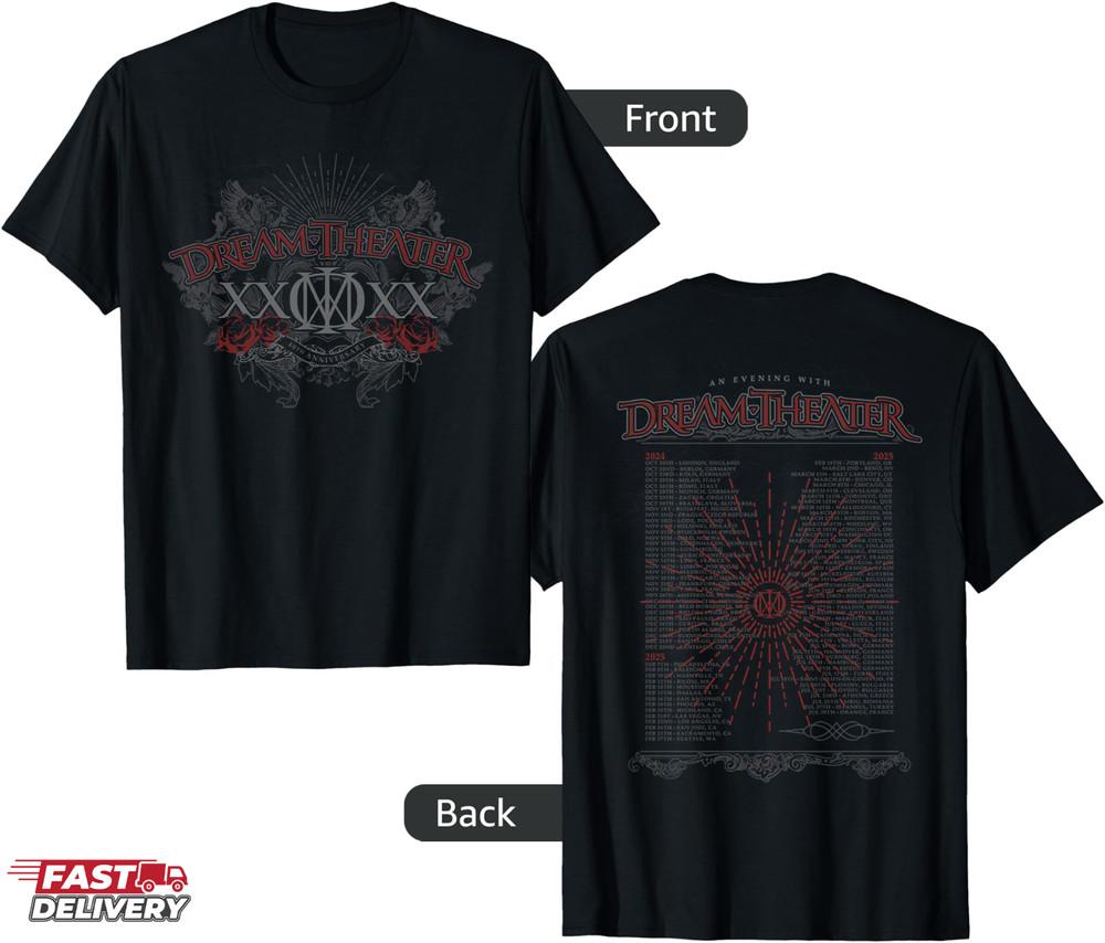 Dream Theater 40th Anniversary Rose Crest Tour Tee T-Shirt, Gift for Fans Unisex T-Shirt S