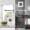 High Speed Ventilation Fan Waterproof Solar Panel Wall Mounted Exhaust Fan Kit Window and Wall Dual Use Suction Fan