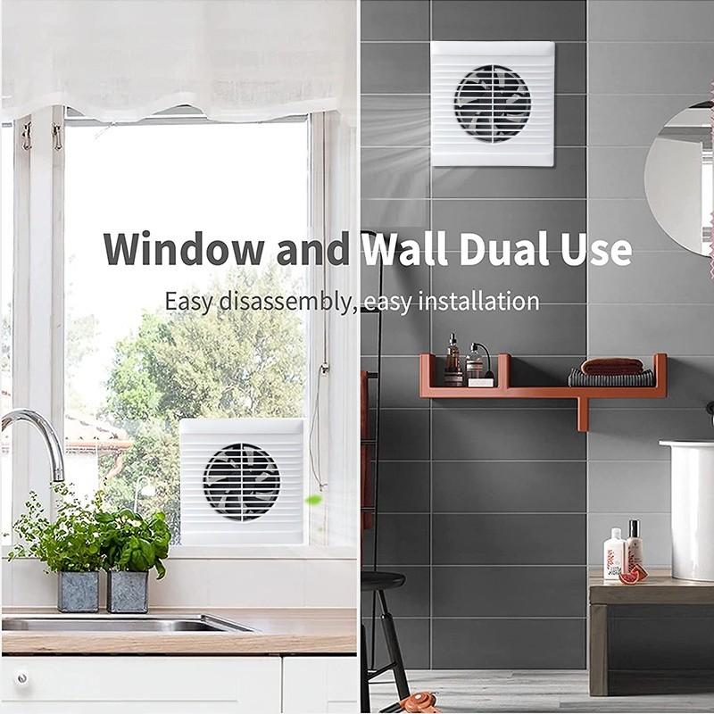 High Speed Ventilation Fan Waterproof Solar Panel Wall Mounted Exhaust Fan Kit Window and Wall Dual Use Suction Fan