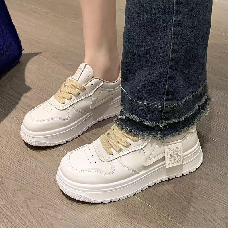 Soft-soled Popular Little White Shoes 2025 New Versatile Sports and Leisure Fashion Board Shoes Thick-soled Wear-resistant, Non-slip and Light