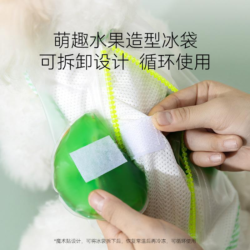 Summer dog cooling heatstroke fruit ice pack cool clothes medium and small dog teddy cat vest pet dog clothes