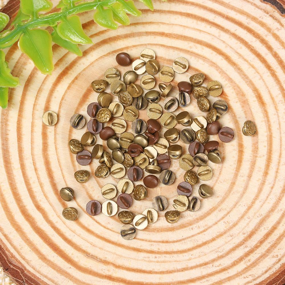 Dekoration Puppenhaus Miniatur Mini Knöpfe Metallschnallen Kleidung Nähschnalle DIY Puppenkleidung