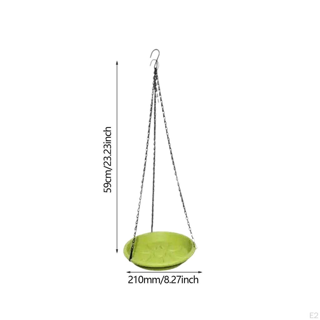 Hanging Bird Feeder Tray Sturdy Feeding Station Water Feeders Bowl for Balcony Patio
