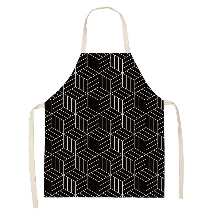

Parent-child apron mother and daughter home kitchen female fashion Korean version of the creative plaid sleeveless cute apron 38x47cm