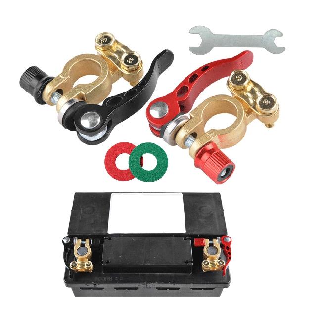1 Pair Quick Release Battery Terminals Adapter Car Truck Caravan Workshop Tooling 12v Car Battery Connectors  Wire Cable
