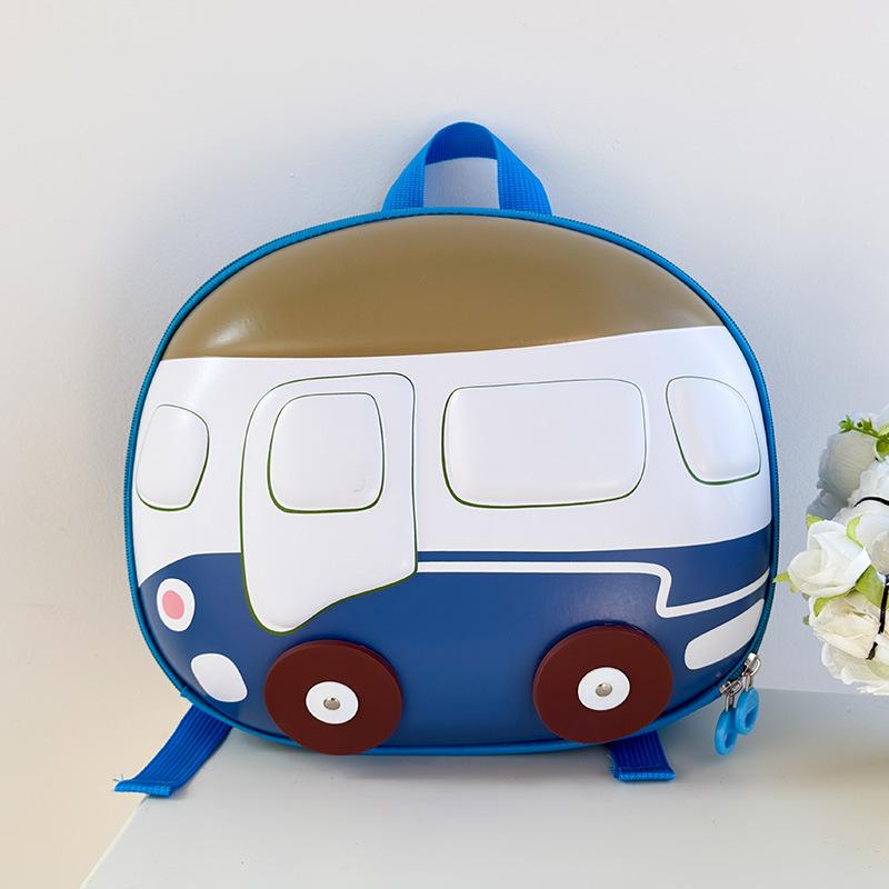 Fashionable Korean-style Kindergarten Schoolbag with A Toy Car, EVA Eggshell, and A Backpack for Boys and Girls