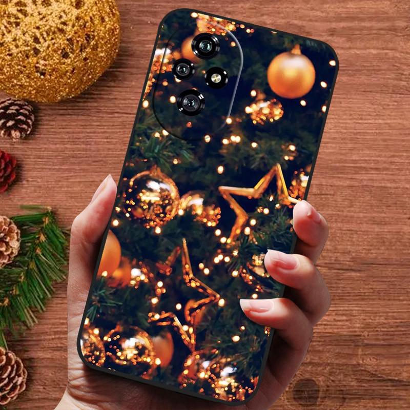 Christmas Silicone Soft Case for Honor 200 Pro 200 Lite 5G 90 Smart X5B Plus Cover Bumper for Honor X6B X6A Cute Bumper Funda