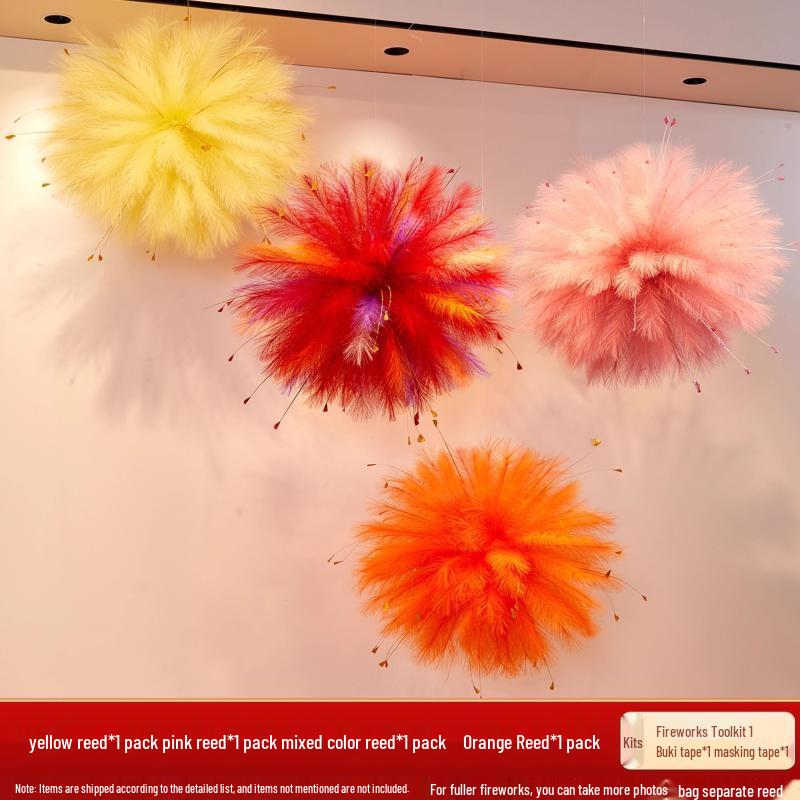 New Year Fireworks Scene Decoration