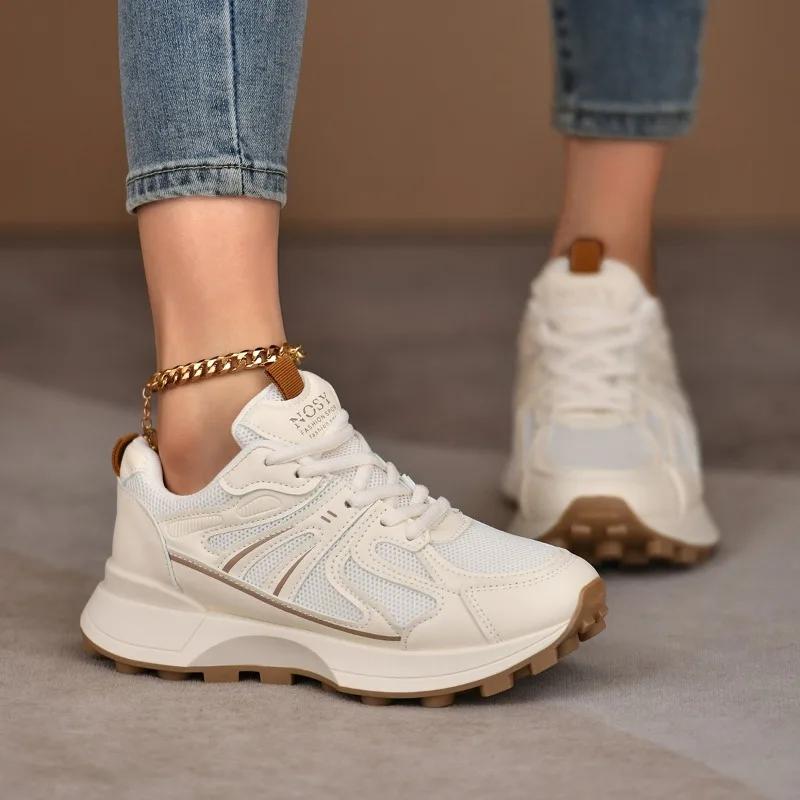 

Мода 2024 Горячая Распродажа Обувь для Женщин На шнуровке Женские Вулканизированные Туфли Модные С круглым носком Высококачественные Дышащие Уличные Повседневные Туфли 41 хаки